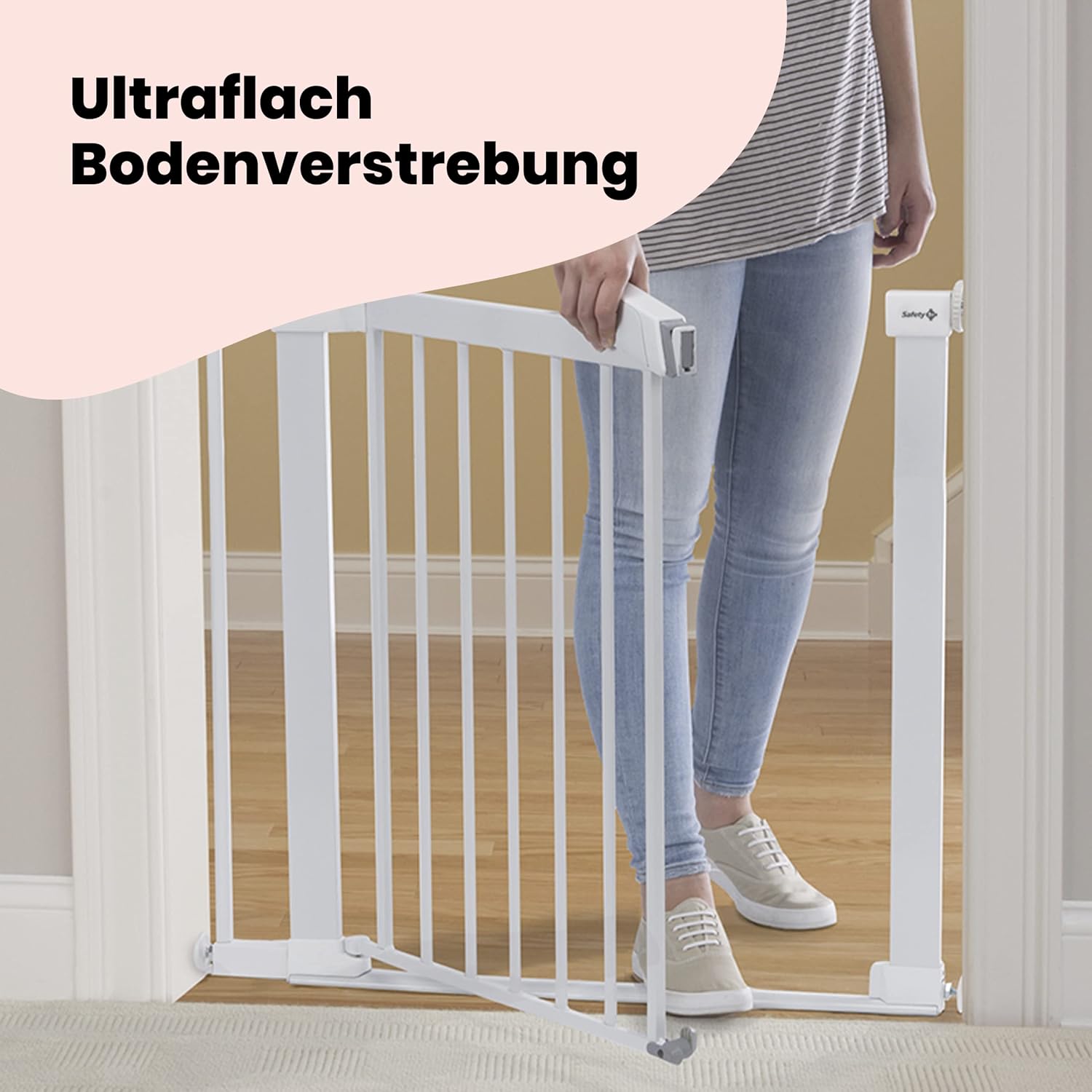 Safety 1st Easy Close Extra Tall, extra hohes (91 cm) Sicherheitsgitter aus Metall, druckfest, ideal für Kinder und Haustiere, mit einer Breite, die sich von 73 auf 80 cm ausdehnen lsst, wei