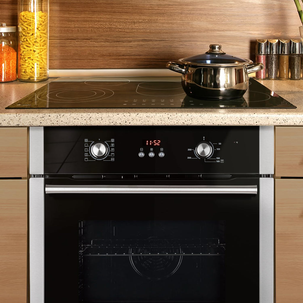 KKT KOLBE Autarkes Herdset | 60cm Einbaubackofen BO8805SS | 59cm Induktionskochfeld IH85900RL | Grill | Heißluft | Automatik-Timer | 2-fach Wärmeschutzverglasung | Kindersicherung | SET8805IH859RL