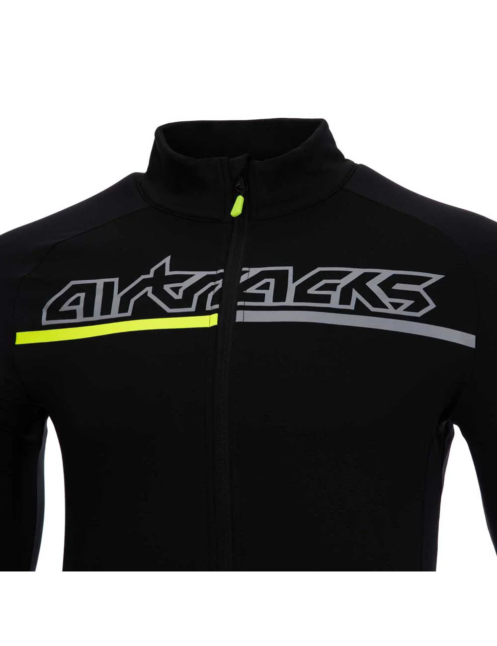 Maglia termica da ciclismo a maniche lunghe Pro Team da uomo - Nero-Neon