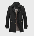 Warme Parka-Jacke mit gekerbtem Kragen und Taschen für Mnner