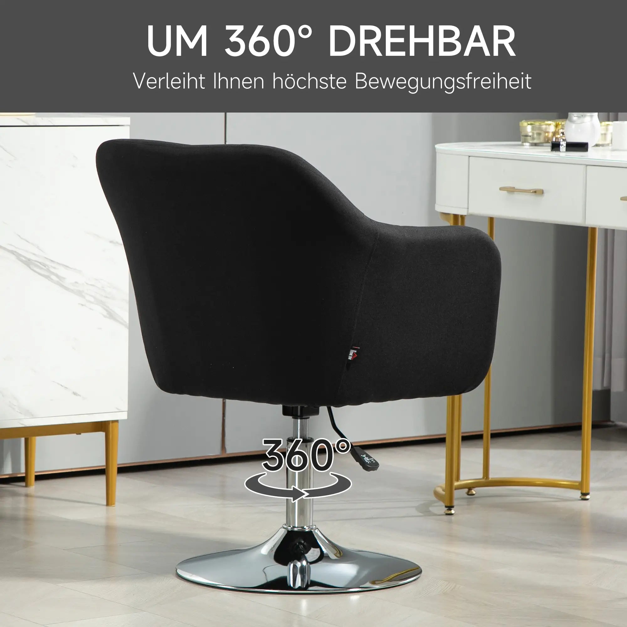 HOMCOM Polsterstuhl höhenverstellbar drehbar Loungesessel