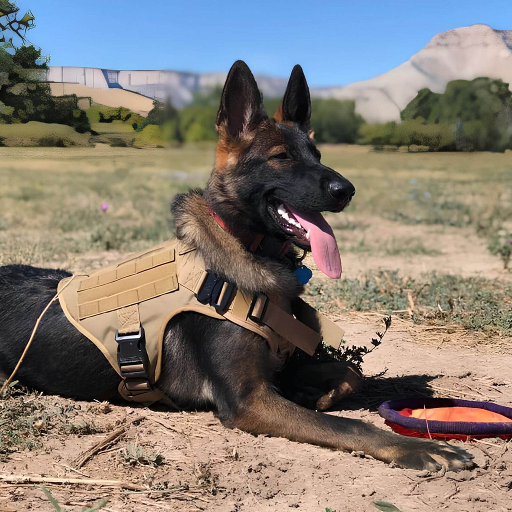 Taktisches Outdoor-Hundegeschirr – Robuste Weste mit Molle-System für aktive Hunde