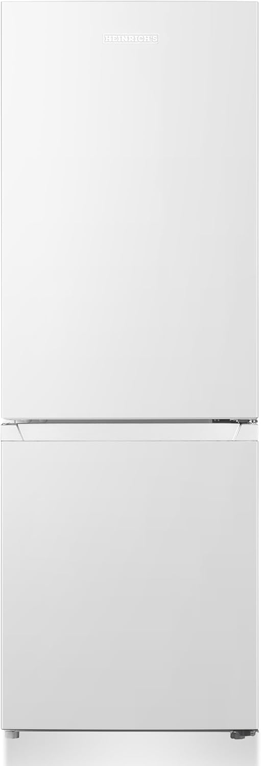 HEINRICHS Frigorifero-congelatore 175 litri, Volume frigorifero 122 litri, Scomparto congelatore 53 litri, Illuminazione interna a LED, Porta frigorifero reversibile, Silenzioso 39 dB, Grandi cassetti congelatore, 7 livelli di temperatura, Inox