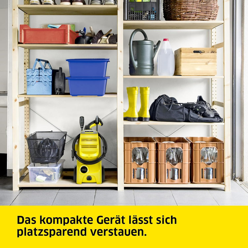 Krcher Hochdruckreiniger K 4 Classic, Druck: max. 130 bar, Frdermenge: 420 l/h, Flchenleistung: 30 m/h, Wasserfilter, Gewicht: 4,6 kg, Hochdruckschlauch und -pistole, Dreckfrser, Strahlrohr