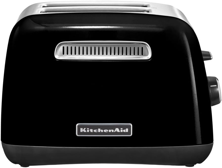 KitchenAid 5KMT2115BOB Klassischer Toaster mit 2 Schlitzen, Metall Legierter Stahl, Onyx Black