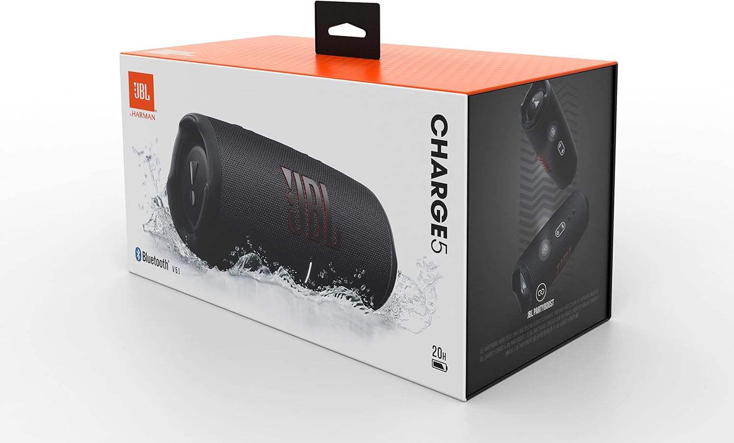 JBL Charge 5 altoparlante Bluetooth nero – Boombox portatile e impermeabile con power bank integrato – Fino a 20 ore di riproduzione musicale wireless con una sola carica della batteria