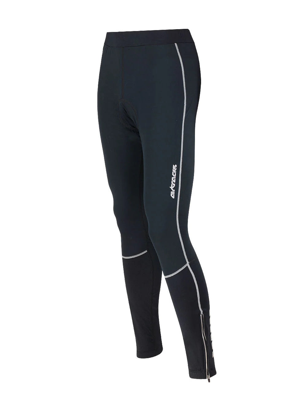 Pantaloni Termici Lunghi da Ciclismo da Uomo Pro Nero-Argento (Set)
