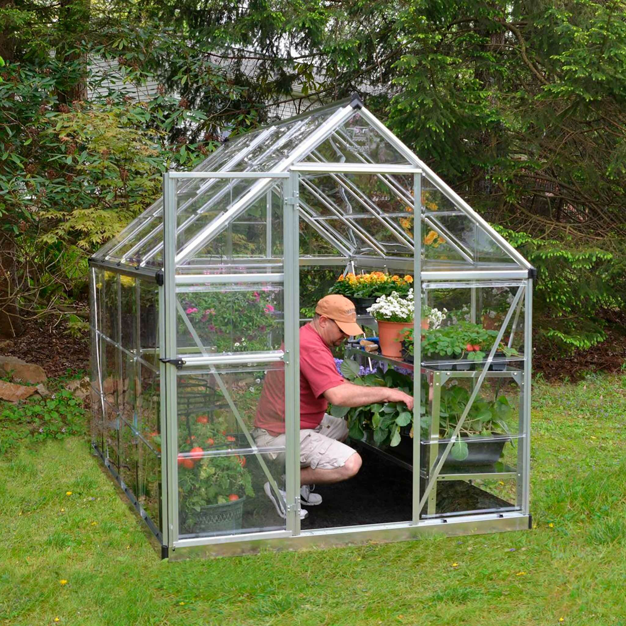Palram-Canopia Gewchshaus Harmony, 4,6m, 6x8, silber