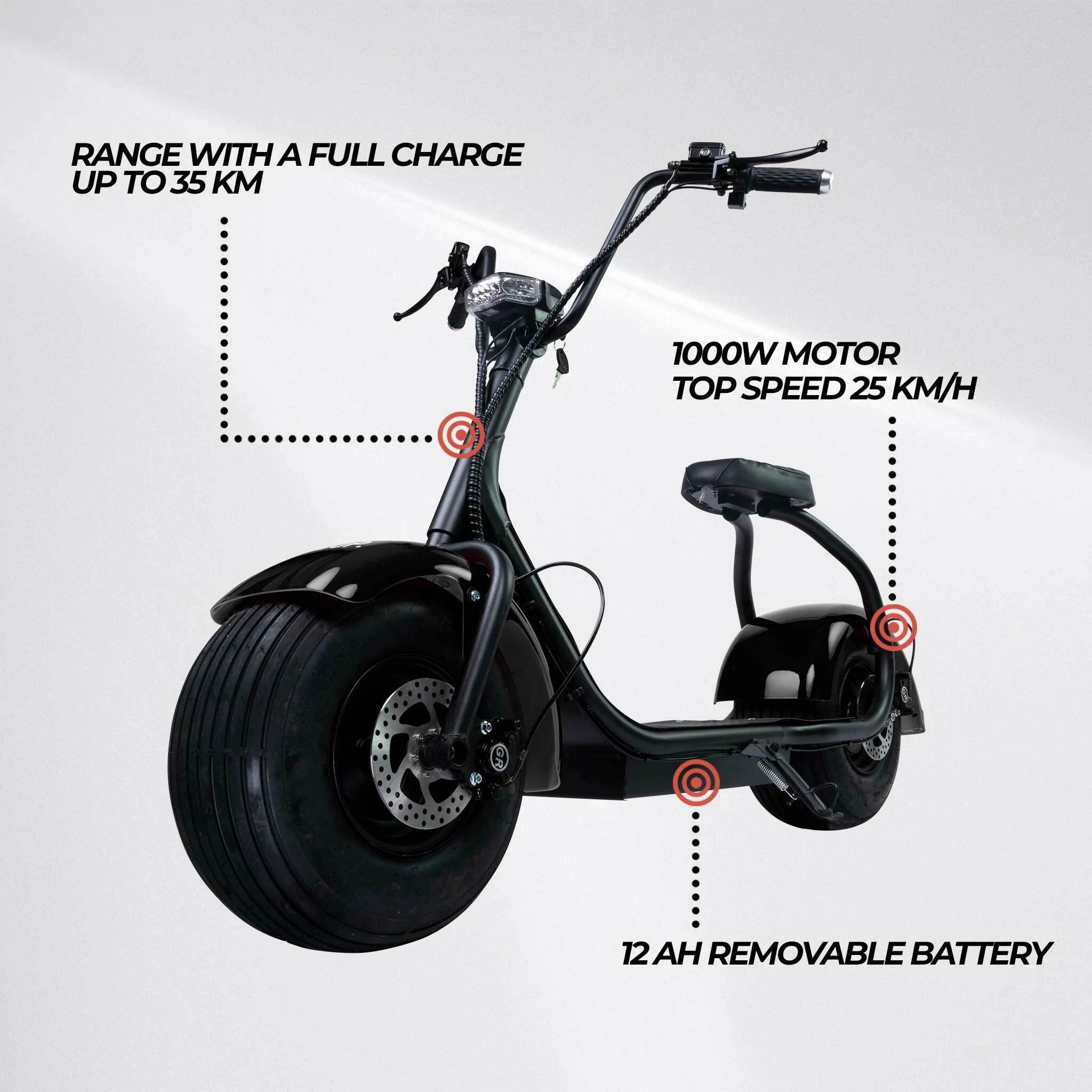 Monopattino Elettrico Swoop Cruiser Nero N2 1000W, 25 km/h