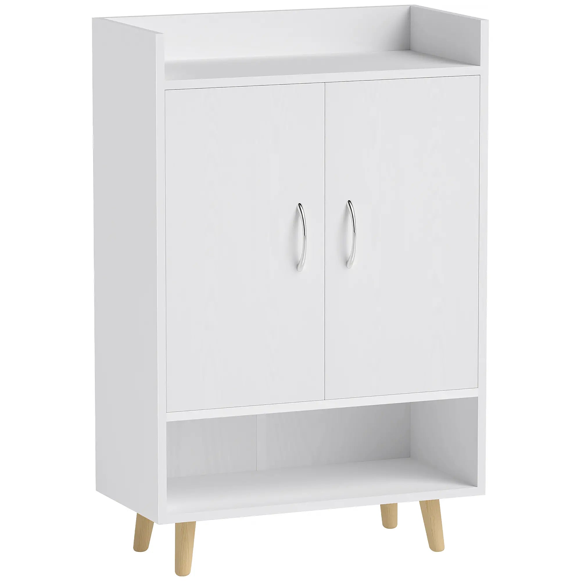 HOMCOM Schuhschrank mit viel Stauraum und kippsicherem Design Weiß