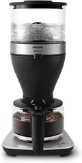 Macchina da caffè con filtro Philips All-in-1 – macinacaffè a cono integrato per caffè appena macinato – doppio contenitore per chicchi, caraffa in vetro da 1,25 litri, impostazione individuale dell'intensità (HD7900/50)