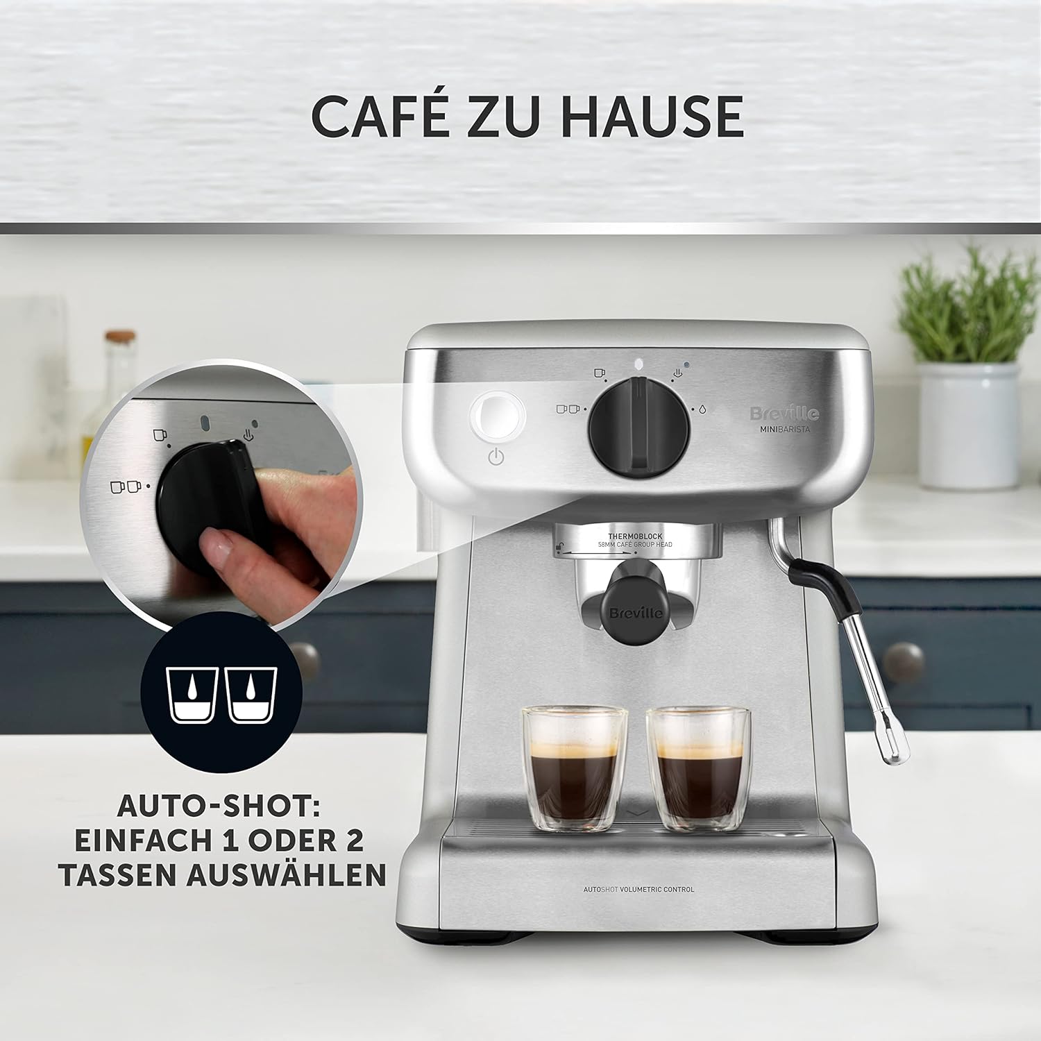 Breville Barista Max Macchina da caffè con braccio per espresso | Macchina da caffè espresso con macinacaffè integrato e montalatte | Serbatoio dell'acqua da 2,8 l | Pompa italiana da 15 bar | Acciaio inossidabile [VCF126X]