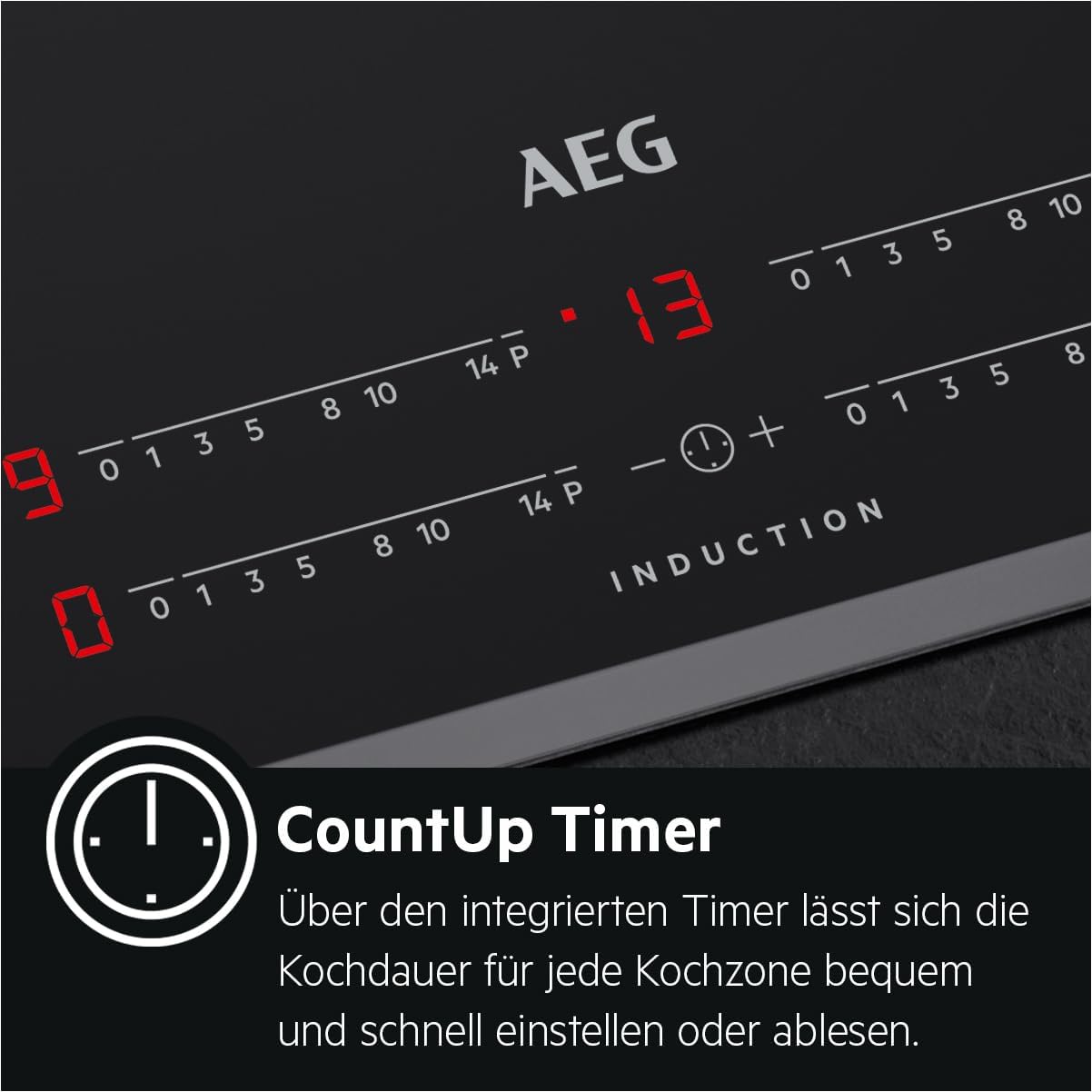 AEG Induktionskochfeld autark 60cm – 4 Flex-Kochzonen mit Powerfunktion für schnelleres Kochen – 14 Stufen – SuperFlat Rahmen – Timer – Touch-Bedienung – kompatibel mit Haubenautomatik – TO64IA0AXB