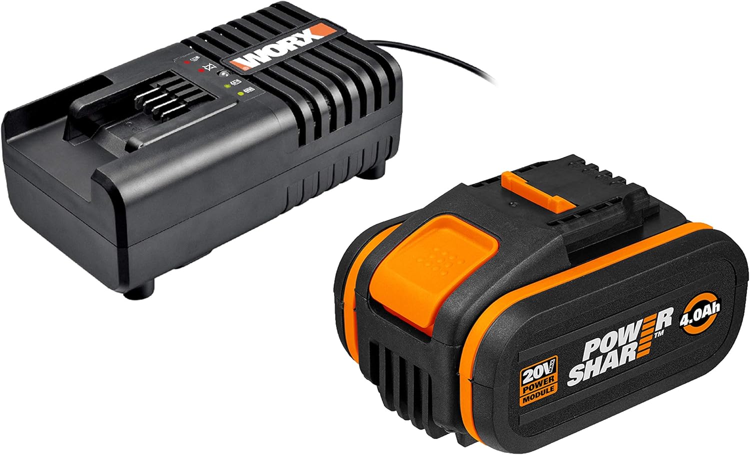 WORX WG252E.9 Tagliasiepi Telescopico a Batteria - Larghezza di Taglio 45 cm - Asta Telescopica Regolabile in 10 Posizioni fino a 3,20 Metri di Altezza - Compatibile con PowerShare - Batteria e Caricabatterie Non Inclusi