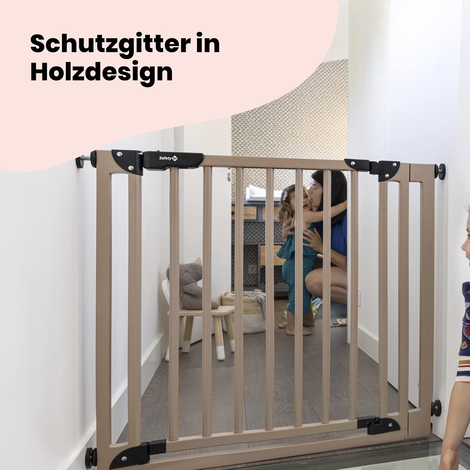 Safety 1st Easy Close Extra Tall, extra hohes (91 cm) Sicherheitsgitter aus Metall, druckfest, ideal für Kinder und Haustiere, mit einer Breite, die sich von 73 auf 80 cm ausdehnen lsst, wei