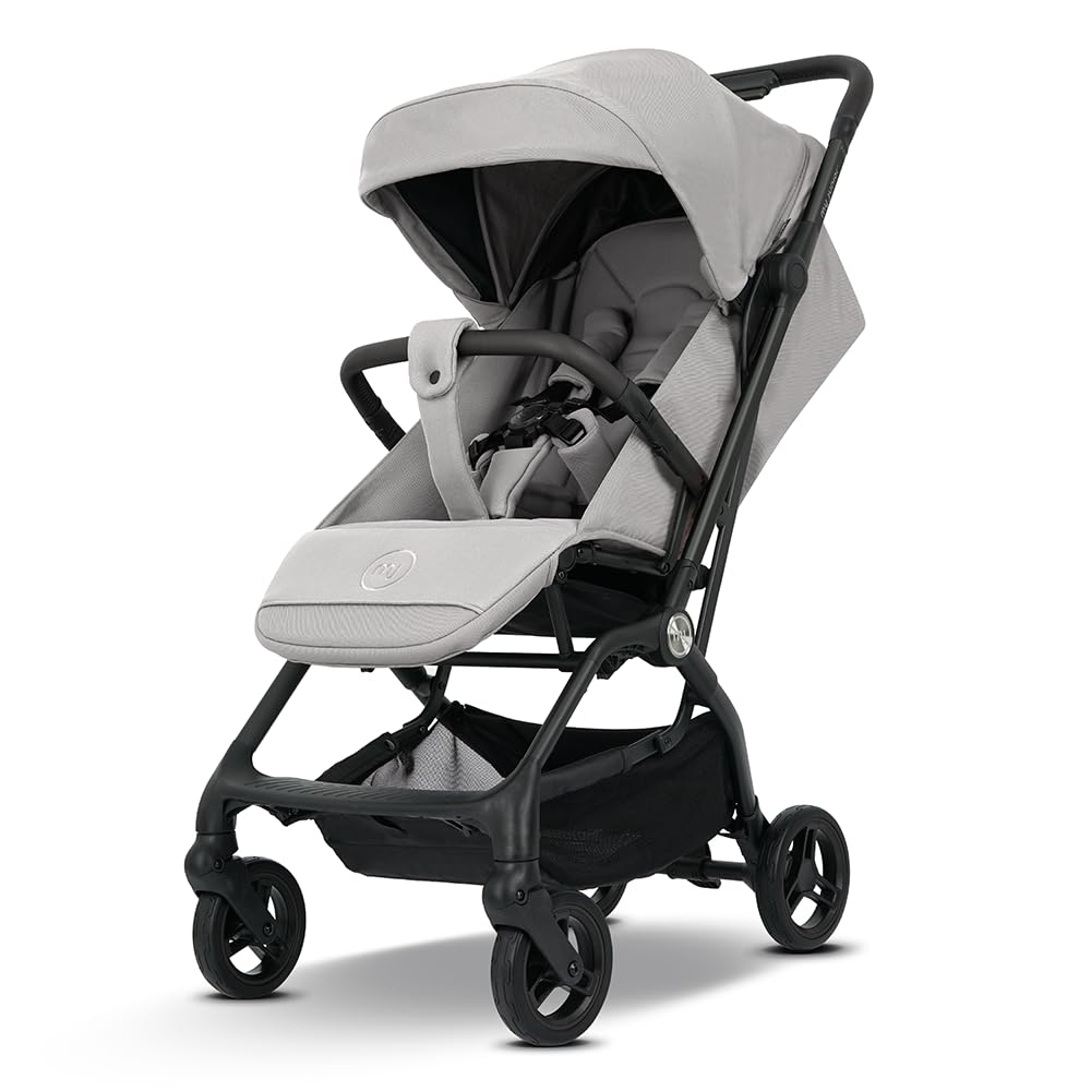 my junior® Buggy PICO³ | bis 22kg | Einhand AutoFold-Klappmechanismus | Ergonomische Liegeposition nach IGR e.V. | großes Sonnenverdeck UV50+ | Handgepäckmaß | 2 Belüftungsfenster Hazel - Black
