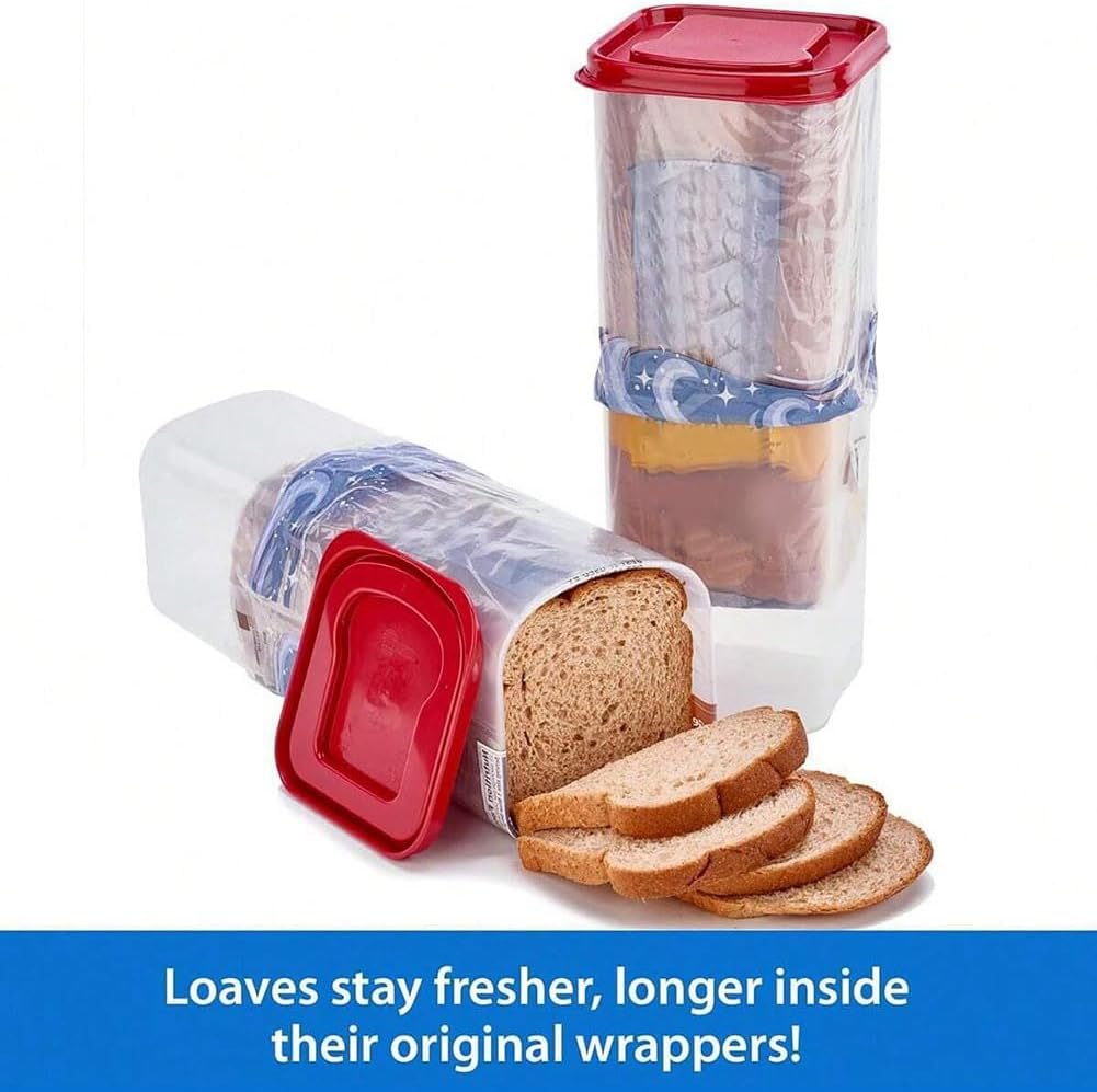 Tlilyy Scatola di pane trasparente in plastica, porta toast per la conservazione della freschezza con coperchio, contenitore per il pane croccante, contenitore per la conservazione del pane, facile da usare A