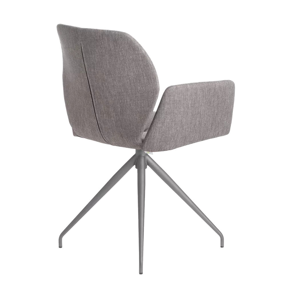 Mobitec Sedia con braccioli Mood #95, tessuto, colore a scelta, base a ragno in metallo