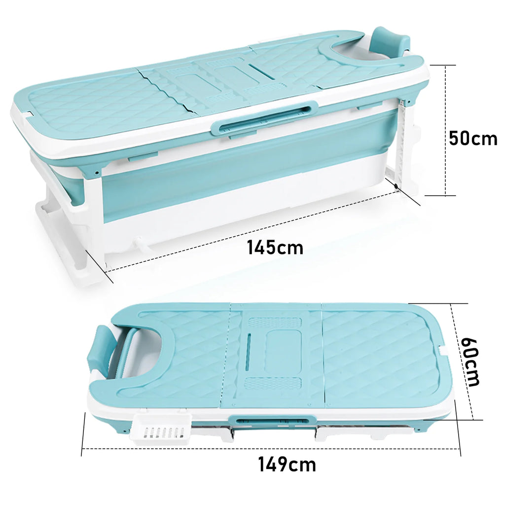 Sonnewelt Vasca da Bagno Pieghevole con Coperchio