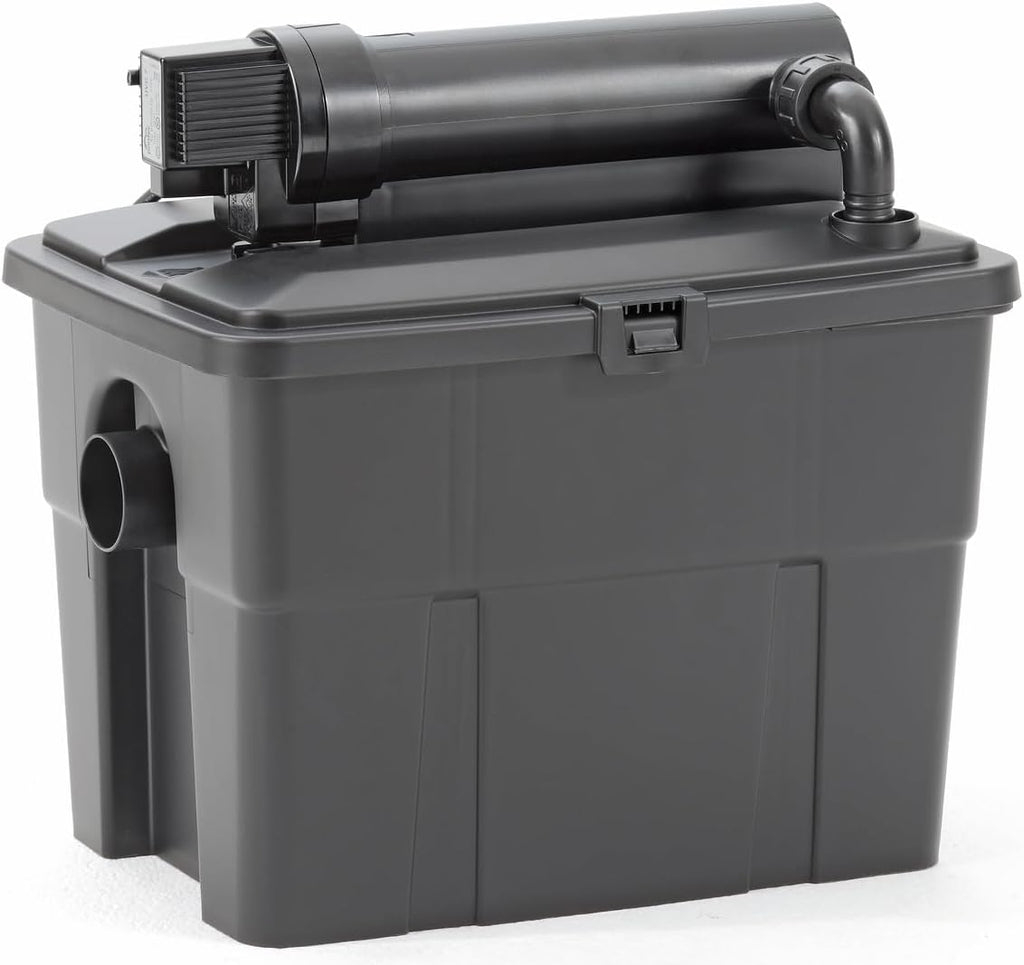 Pontec 50238 MultiClear Set 5000 - Set completo di pompa filtro e filtro a passaggio, Set filtro a passaggio, Filtro multicamera, Filtro per laghetto da giardino