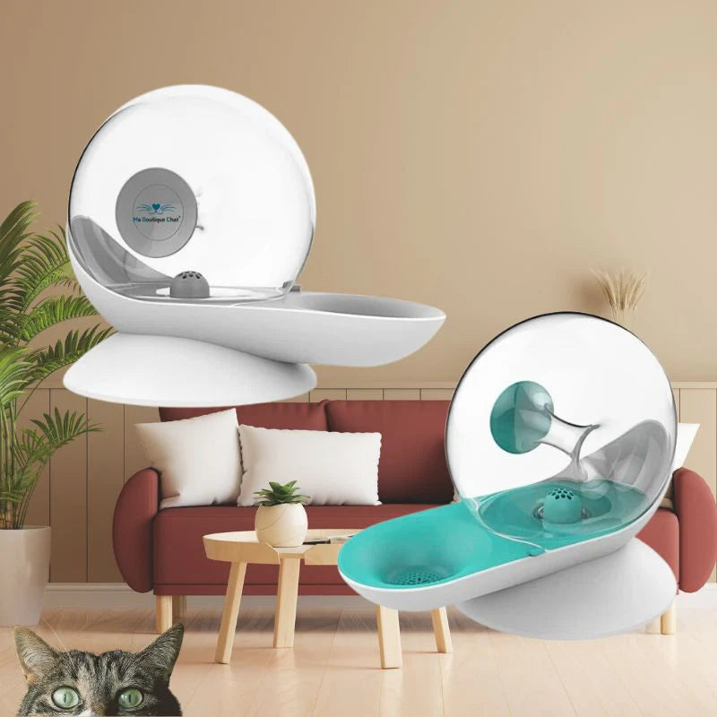HundeJoy distributore automatico d'acqua per gatti – Elegante sistema di abbeveraggio senza elettricità