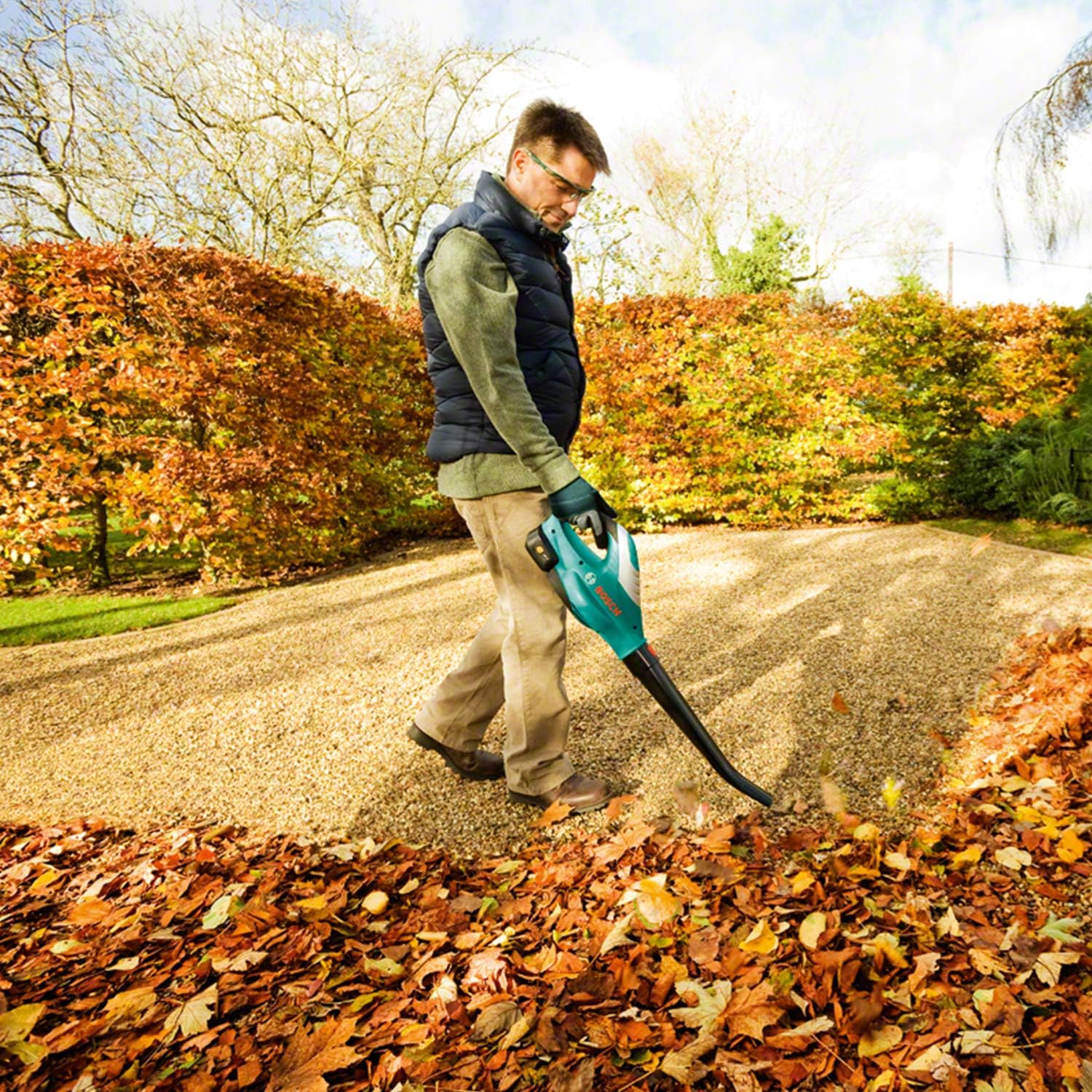 Bosch Home and Garden Bosch Akku Laubblser ALB 18 LI (ohne Akku, 18 V, 1,8 kg, 210 km/h Luftgeschwindigkeit) Schwarz/Grün
