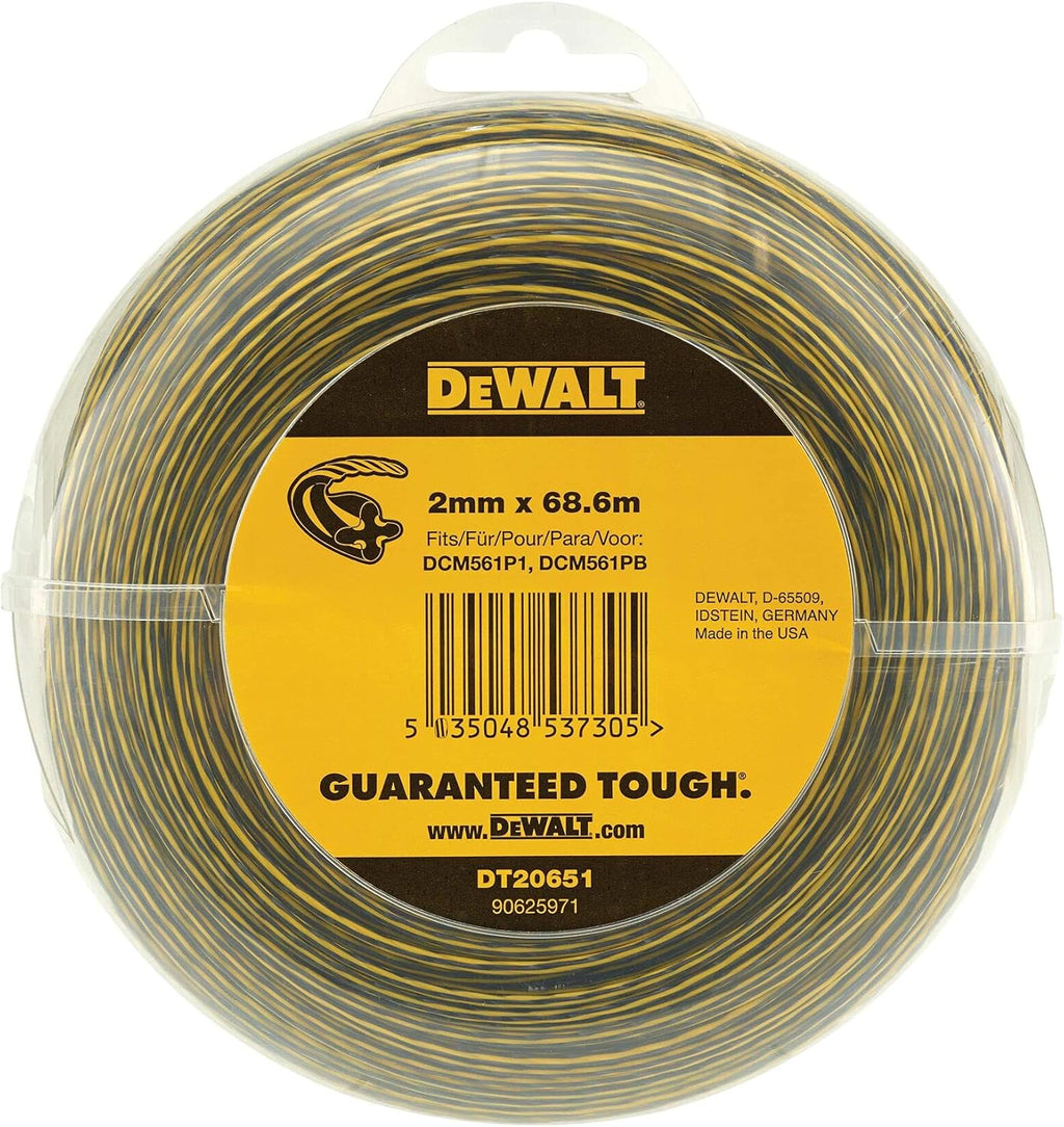 DEWALT Tagliabordi a batteria (18 Volt, senza spazzole, larghezza di taglio 30 cm, elettronica a due velocità, prolunga filo Bumb-Feed, per grandi superfici e giardini, fornito senza batteria e caricabatterie) DCM561PB