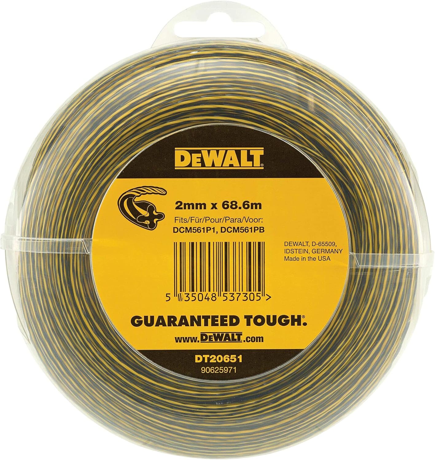 DEWALT Tagliabordi a batteria (18 Volt, senza spazzole, larghezza di taglio 30 cm, elettronica a due velocità, prolunga filo Bumb-Feed, per grandi superfici e giardini, fornito senza batteria e caricabatterie) DCM561PB