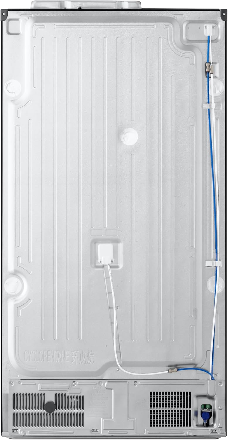 LG GSGV81PYLL Frigorifero Side by Side, Classe E, 635 L, Instaview, Frigorifero con congelatore, Dispenser ghiaccio, ghiaccio tritato, acqua, Total NoFrost, Smart Inverter Compressor, Wi-Fi