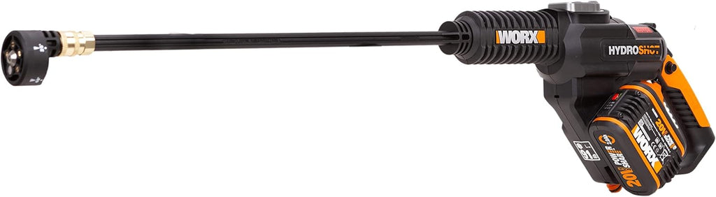 WORX 18V(20V MAX) Akku-Hochdruckreiniger WG630E, PowerShare, Bürstenlos Motor, 5-IN-1-DÜSE, 6 Mal Mehr Druck, 1 x 4,0 Ah Akku, Ladegerät, 1x6m Wasserschlauch