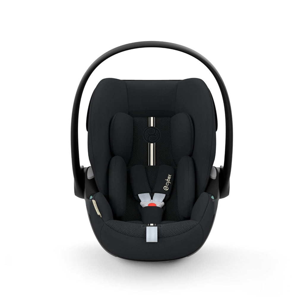 CYBEX Gold Babyschale Cloud G i-Size Plus, Inkl. Neugeboreneneinlage, Ab Geburt bis ca. 24 Monate, Für Kinder ab 40 cm bis 87 cm, Max. 13 kg, Moon Black