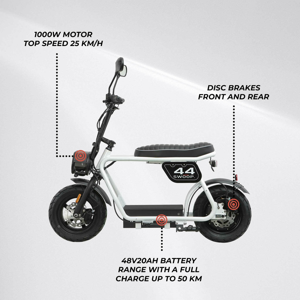 Swoop Elektro Moped 1000W Wei
