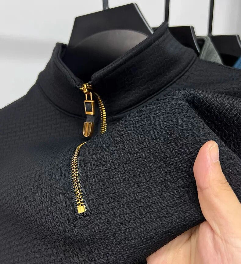 Pullover da uomo con cerniera a un quarto