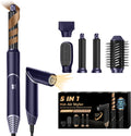 UKLISS 7 in 1 Pro Airstyler & Ionen Föhn [110,000RPM] High-speed Haartrockner Ionen Hair Dryer, mit Heißluft Lockenwickler Thermal Brush Haarglätterbürste Warmluftbürste Föhnbürste, 1200W/Blau