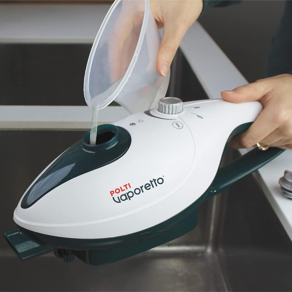 Polti PTEU0292 Vaporetto SV240 Scopa a vapore con pulitore a vapore integrato, uccide ed elimina il 99,9%* di virus, germi e batteri, Bianco/Verde