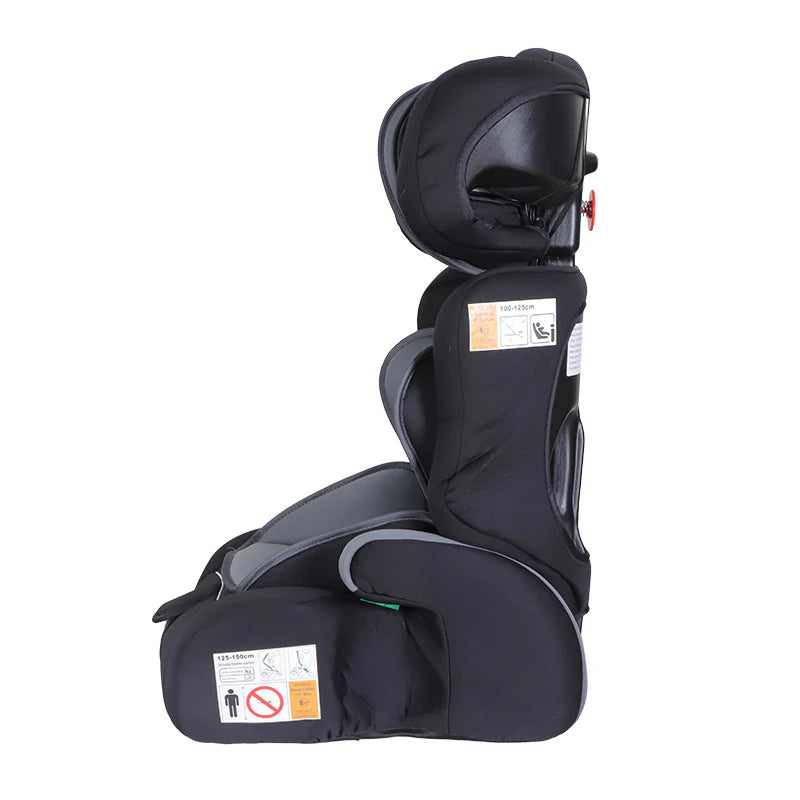 Kikid Kindersitz Basic 76-150cm R129, schwarz-grau