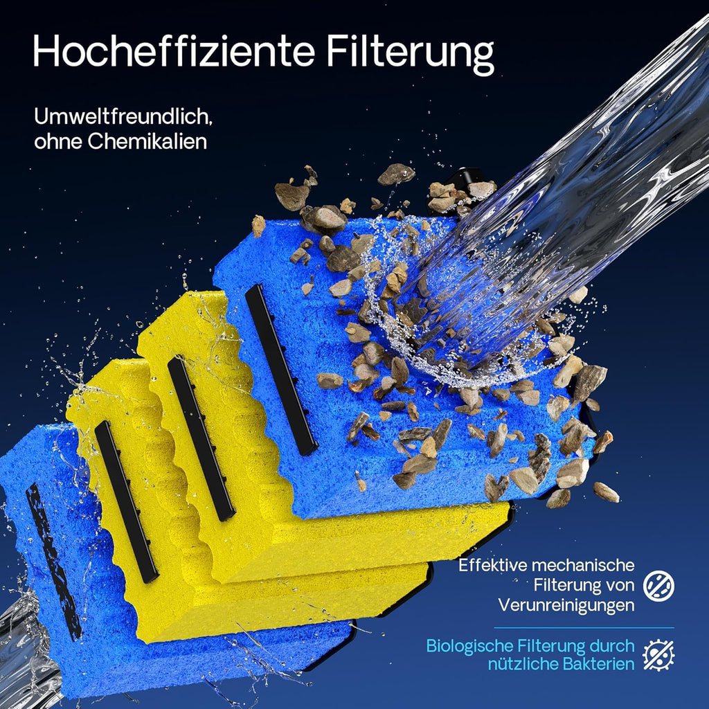 SunSun Bio CBF-350C Teichfilter bis 90000L Teichvolumen max. 10000L/h 3-Kammer Durchlauffilter Modulteichfilter Teich Filter Biofilter