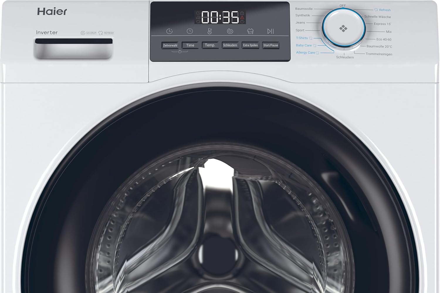Haier I-PRO SERIE 7 HW80-B14979 Waschmaschine / 8 kg / A - beste Effizienz / Direct Motion Motor - absolut leise / XL-Trommel / Refresh-Dampfprogramm / Vollwasserschutz / ABT