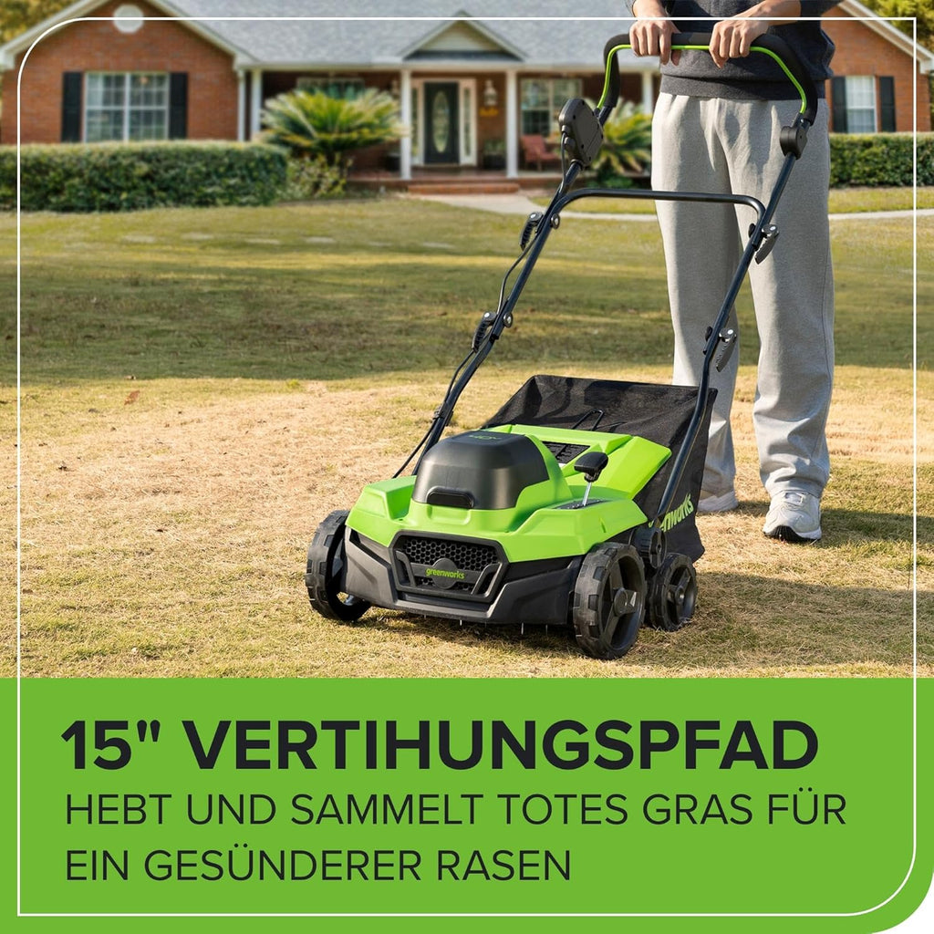 Greenworks 48V (2x24V) Selbstfahrender Akku Rasenmäher für große Flächen bis zu 480m², 46cm Schnittbreite, 55L Sack PLUS zwei 4Ah-Akkus und Doppelladegerät GD24X2LM46SPK4X
