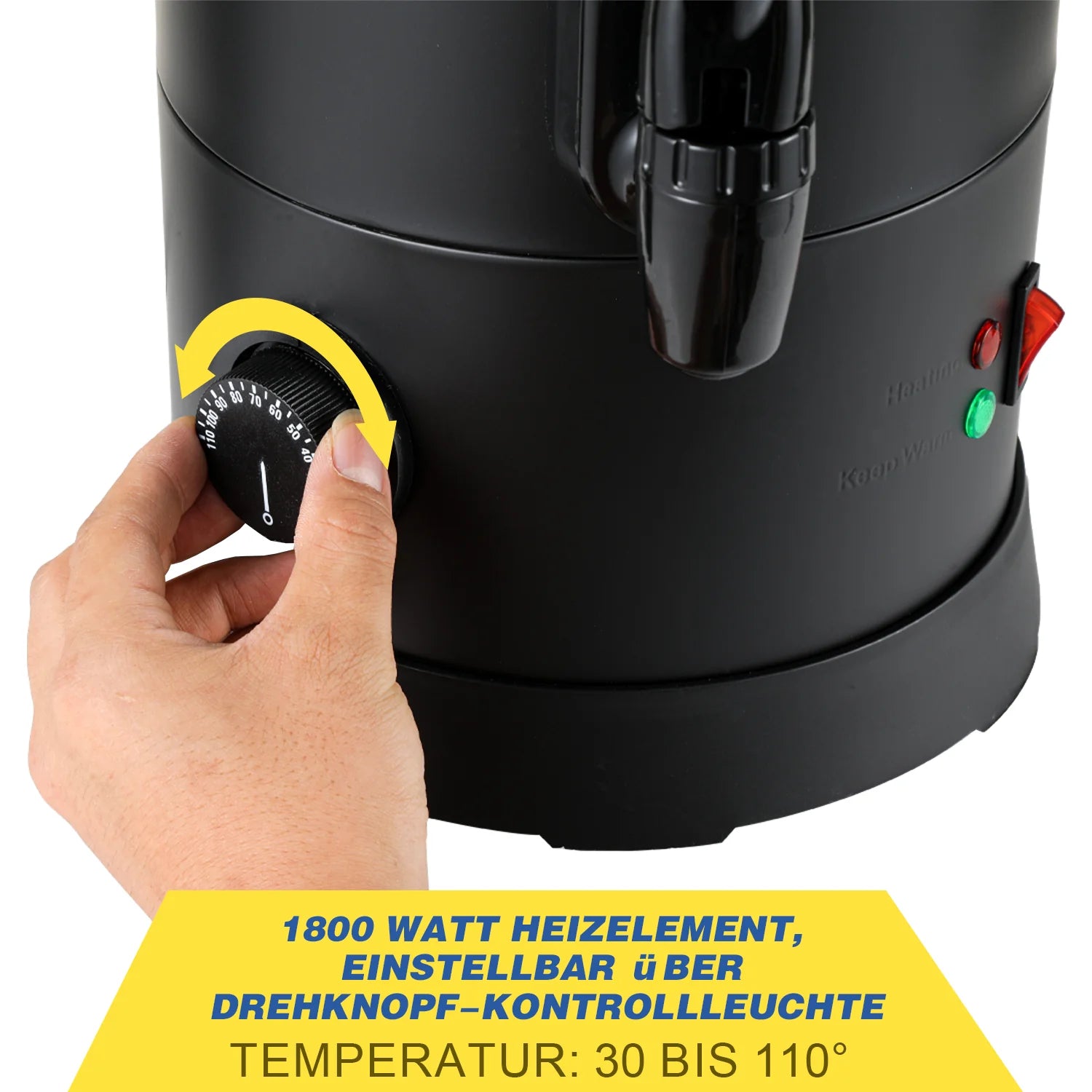 Sonnewelt Glühweinkocher Heiwasserspender 10L