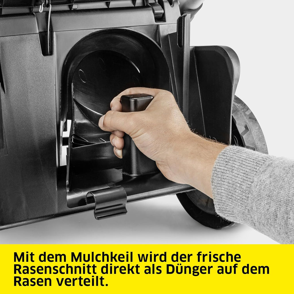 Kärcher Akku-Rasenmäher LMO 2-18, Grasfangbehältervolumen 30 l, 5 stufige Schnitthöhenverstellung 3.500 U/min, ohne Akku und Ladegerät, gelb
