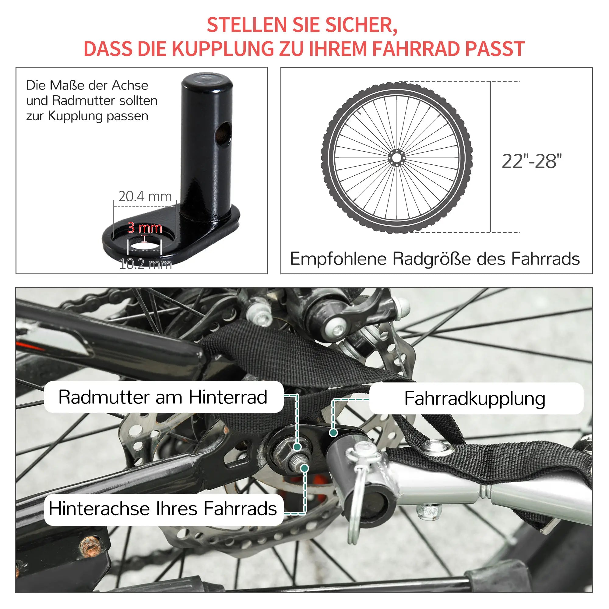 HOMCOM Rimorchio per bici, rimorchio per carico pieghevole con box di trasporto grande