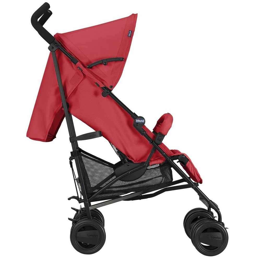 Chicco London Up Leichter Zusammenklappbarer Kinderwagen von 0 Monaten bis 15 kg, Verstellbarer und Kompakter Kinderbuggy mit Frontbügel, Schlafposition, Regenschirmverschluss