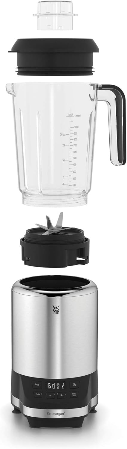 WMF Kult Pro Frullatore Multifunzione, 30.000 giri/min, Frullatore per Smoothie, Funzione Ice-Crush, 4 Contenitori Inclusi Tappo To-Go