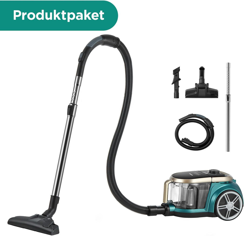 Eureka WhirlWind Staubsauger Beutellos, Leistungsstark, Kompakt und Leicht, für Hartbden und Teppich, HEPA-Filter, 8m Aktionsradius, 700W, 1,5L, Blau
