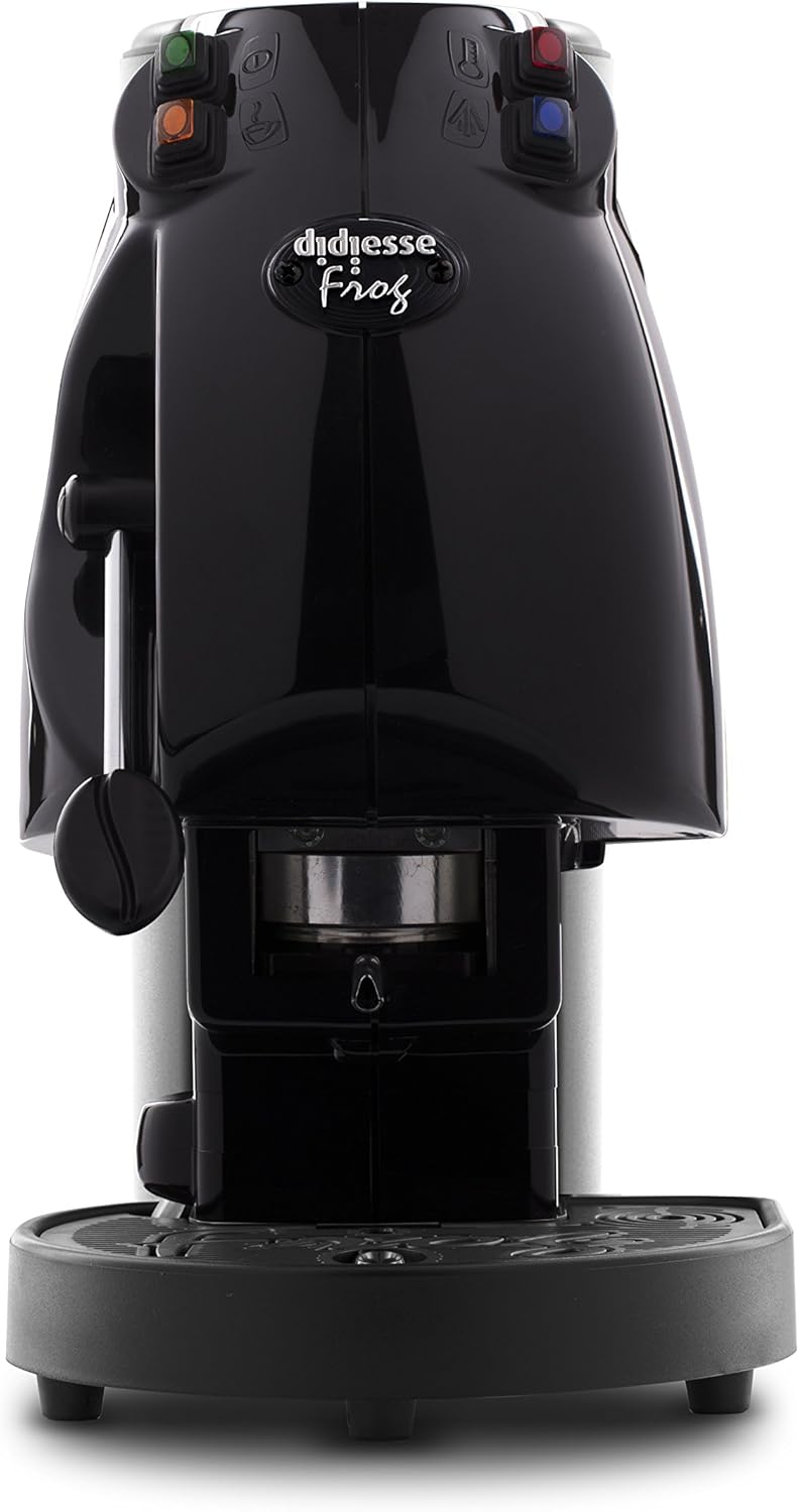Didiesse Frog Revolution Kaffeemaschine für Waffeln mit einem Durchmesser von 38/44 mm, 650 W, 1 Tasse, Schwarz glänzend
