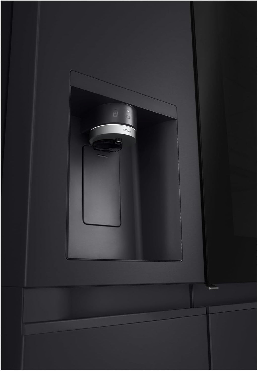 LG GSGV81PYLL Frigorifero Side by Side, Classe E, 635 L, Instaview, Frigorifero con congelatore, Dispenser ghiaccio, ghiaccio tritato, acqua, Total NoFrost, Smart Inverter Compressor, Wi-Fi