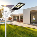 BTTO Solarlampen für Außen mit Fernbedienung,6500K Solar LED Strahler mit 180° Beleuchtungsbereich,IP65 Wasserdichte Dimmbare Solarleuchten Gärten,Wegeleuchten Outdoor für Wand Straße Garage