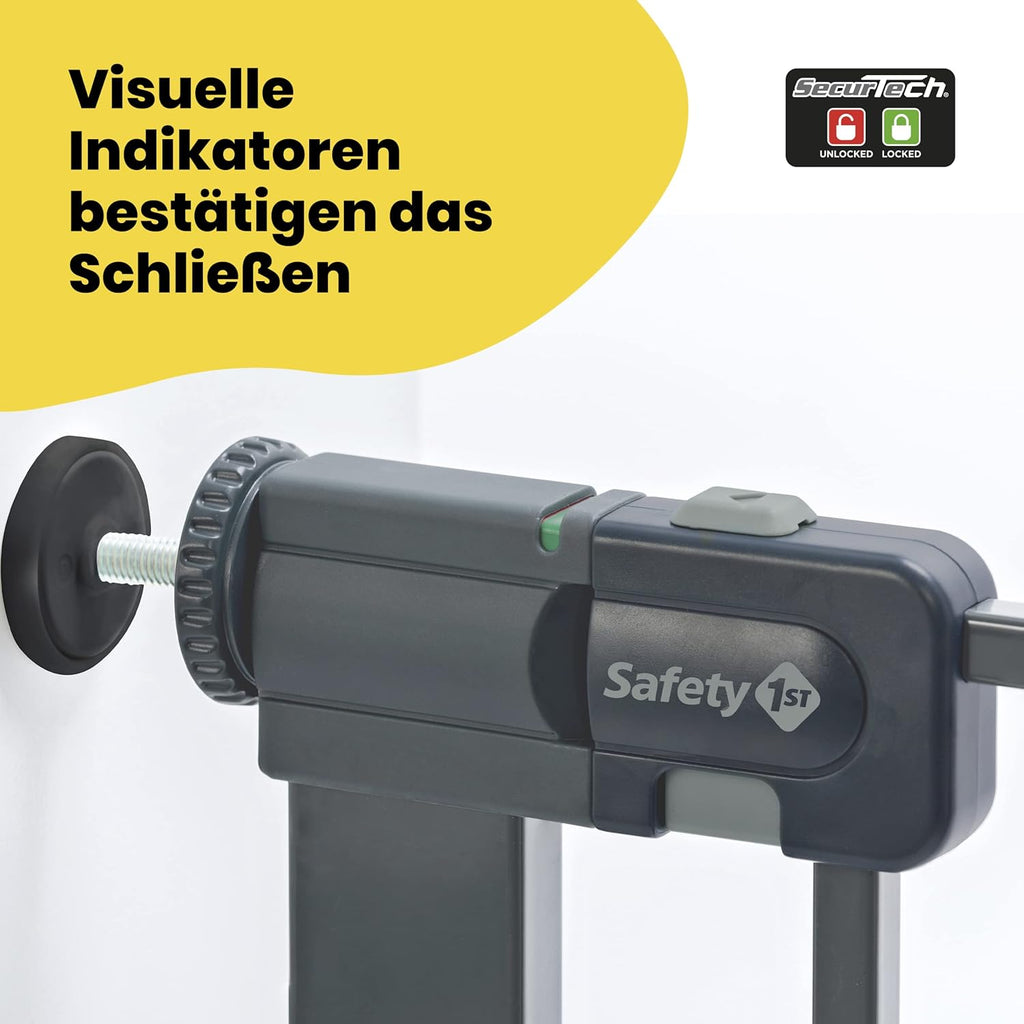 Safety 1st Easy Close Extra Tall, extra hohes (91 cm) Sicherheitsgitter aus Metall, druckfest, ideal für Kinder und Haustiere, mit einer Breite, die sich von 73 auf 80 cm ausdehnen lsst, wei