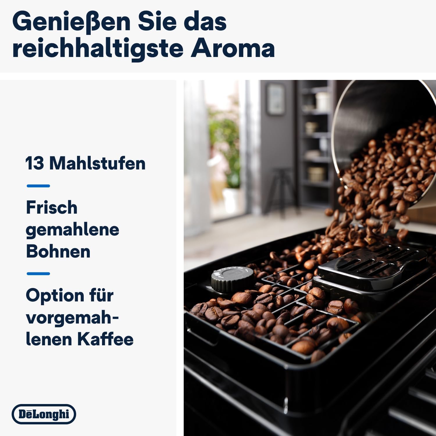 De'Longhi Magnifica Start ECAM222.60.BG, Macchina da Caffè Automatica con Sistema LatteCrema per Cappuccino Automatico, 4 Tasti di Selezione Diretta, Pannello di Controllo Soft-Touch, Funzione x2, 1450W, Nero/Grigio